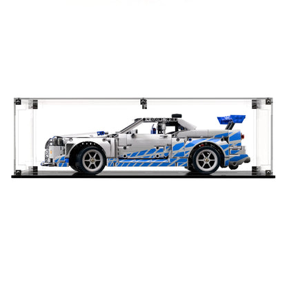 Display Case For LEGO 2 Fast 2 Furious Nissan Skyline Gt-r (r34) Car 42210