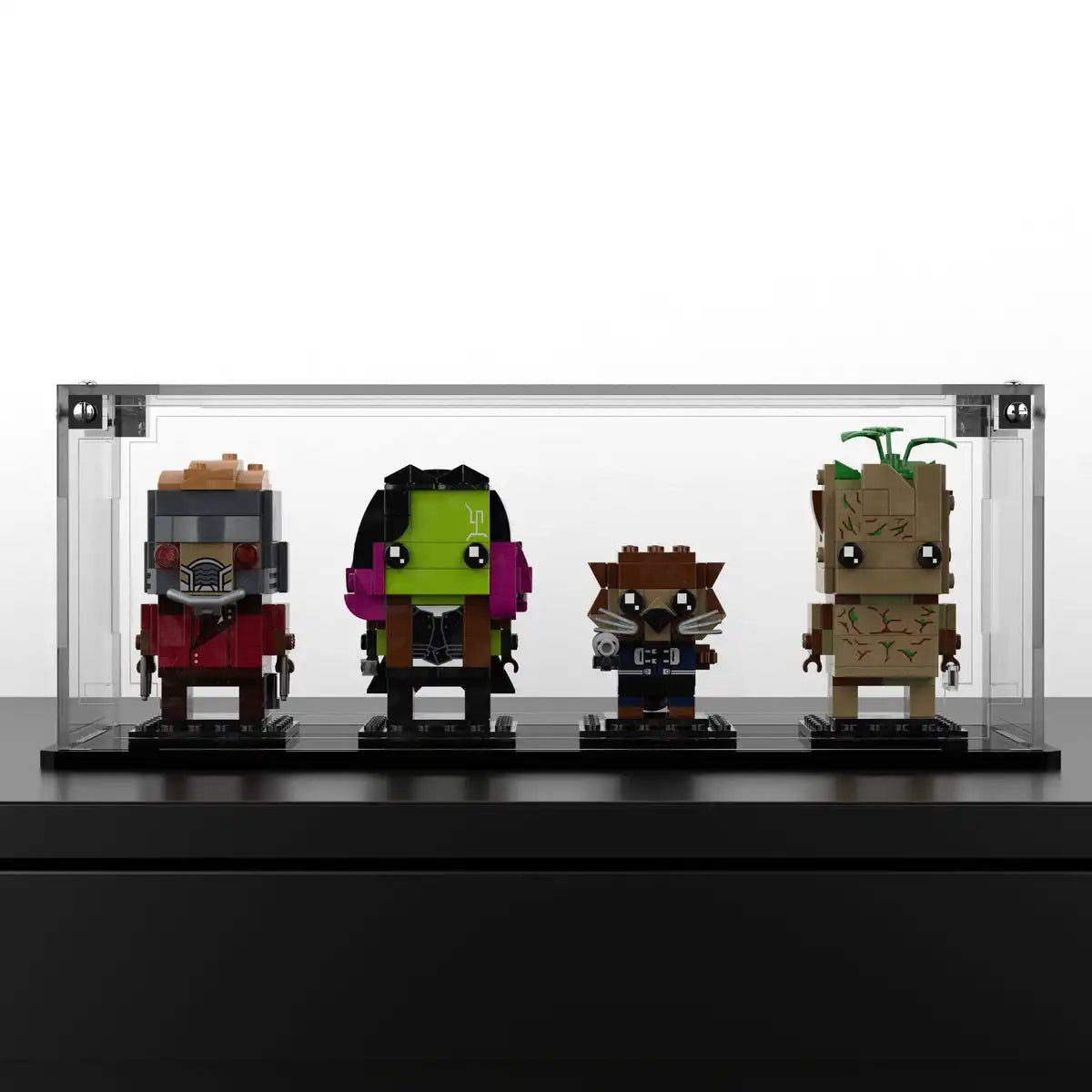 Display Case For LEGO® BrickHeadz GOTG Star Lord Gamora Groot Rocket 41626