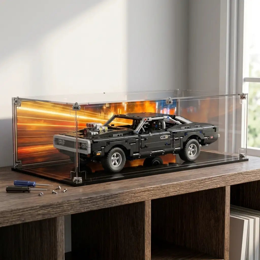 Display Case For LEGO Fast And Furious Dodge Charger R/t Car 42231