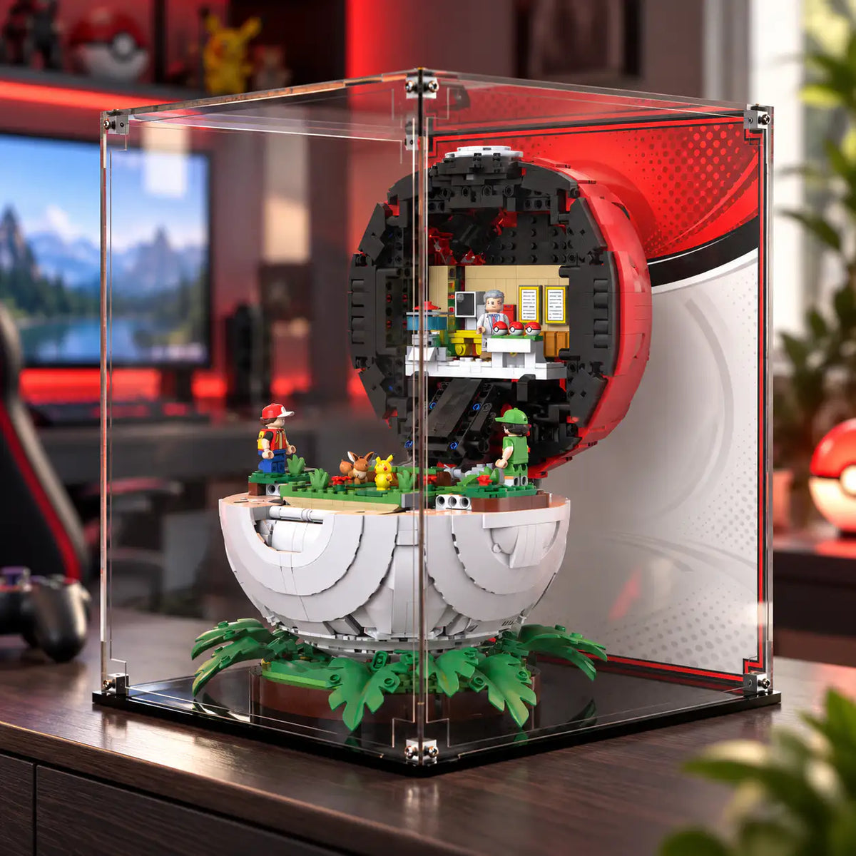 Display Case For LEGO Iconic Trainer Moments Poké Ball 72154