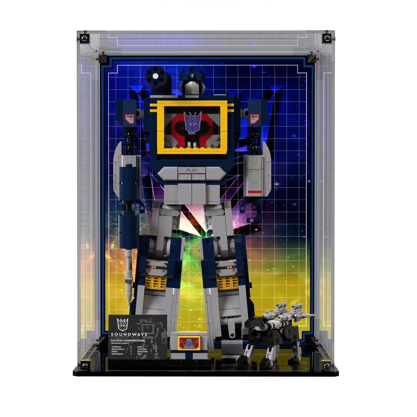 Display Case For LEGO Icons Transformers: Soundwave 10358