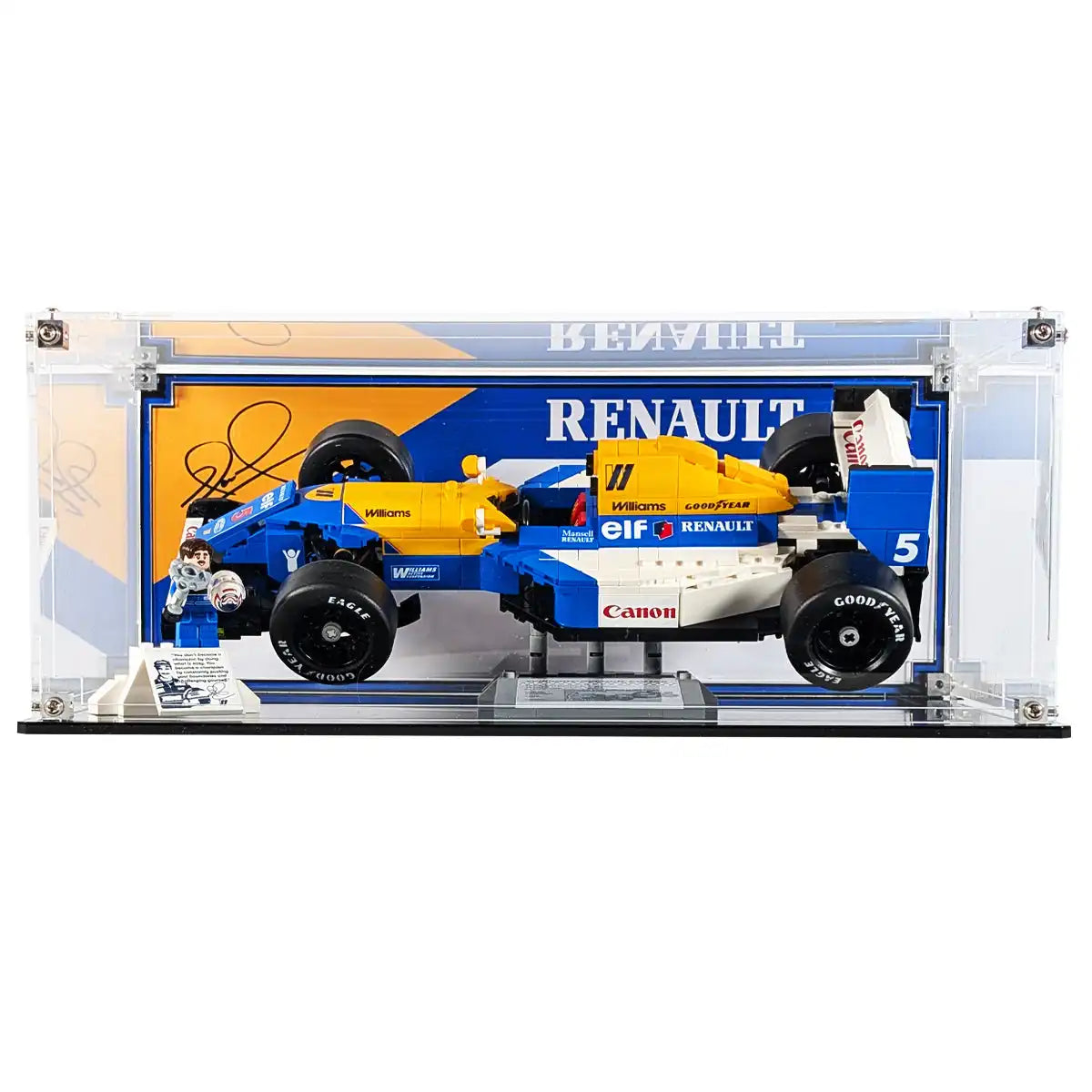 Display Case For LEGO® Icons Williams Racing FW14B & Nigel Mansell 10353