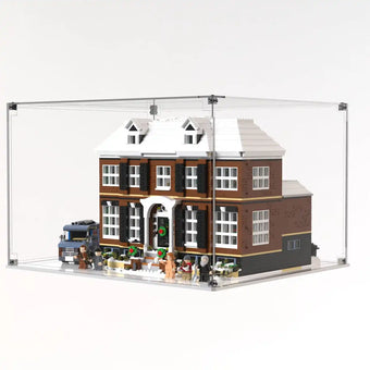 Angled view of the LEGO Home Alone clear case with 5mm white base