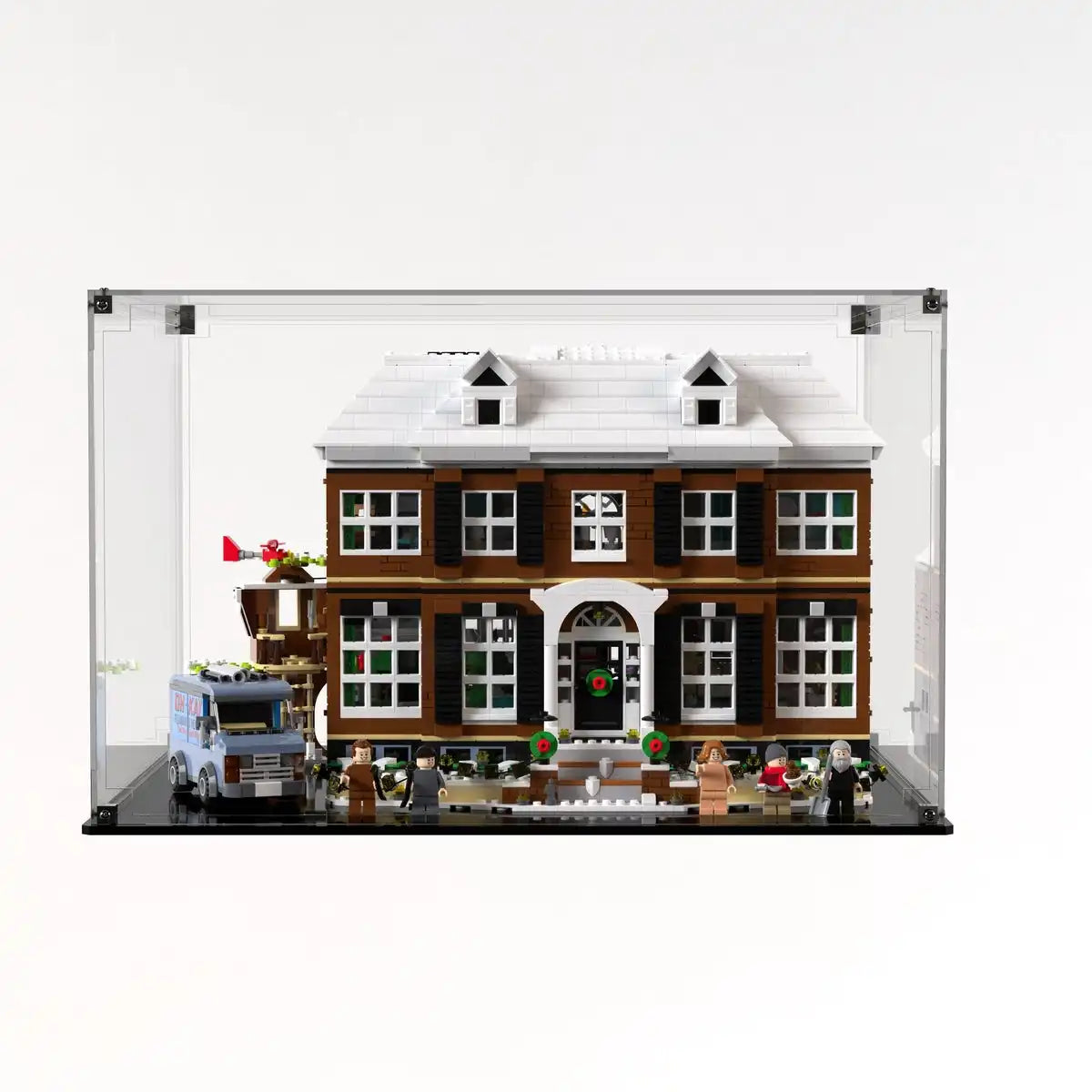 Front view of the LEGO Home Alone case with 5mm white base
