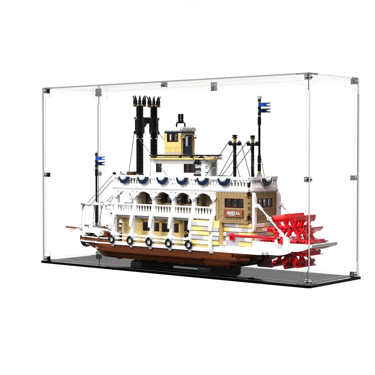 Display Case For LEGO® Ideas River Steamboat 21356