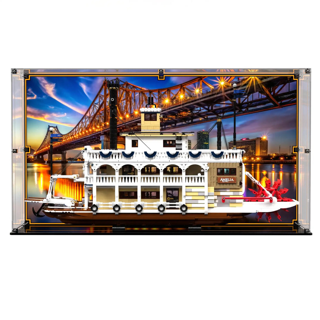 Display Case For LEGO® Ideas River Steamboat 21356