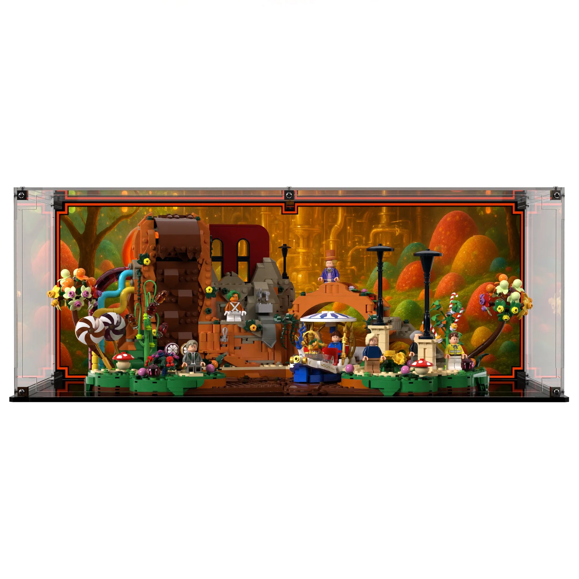 Display Case For LEGO Ideas Willy Wonka & The Chocolate Factory 21360