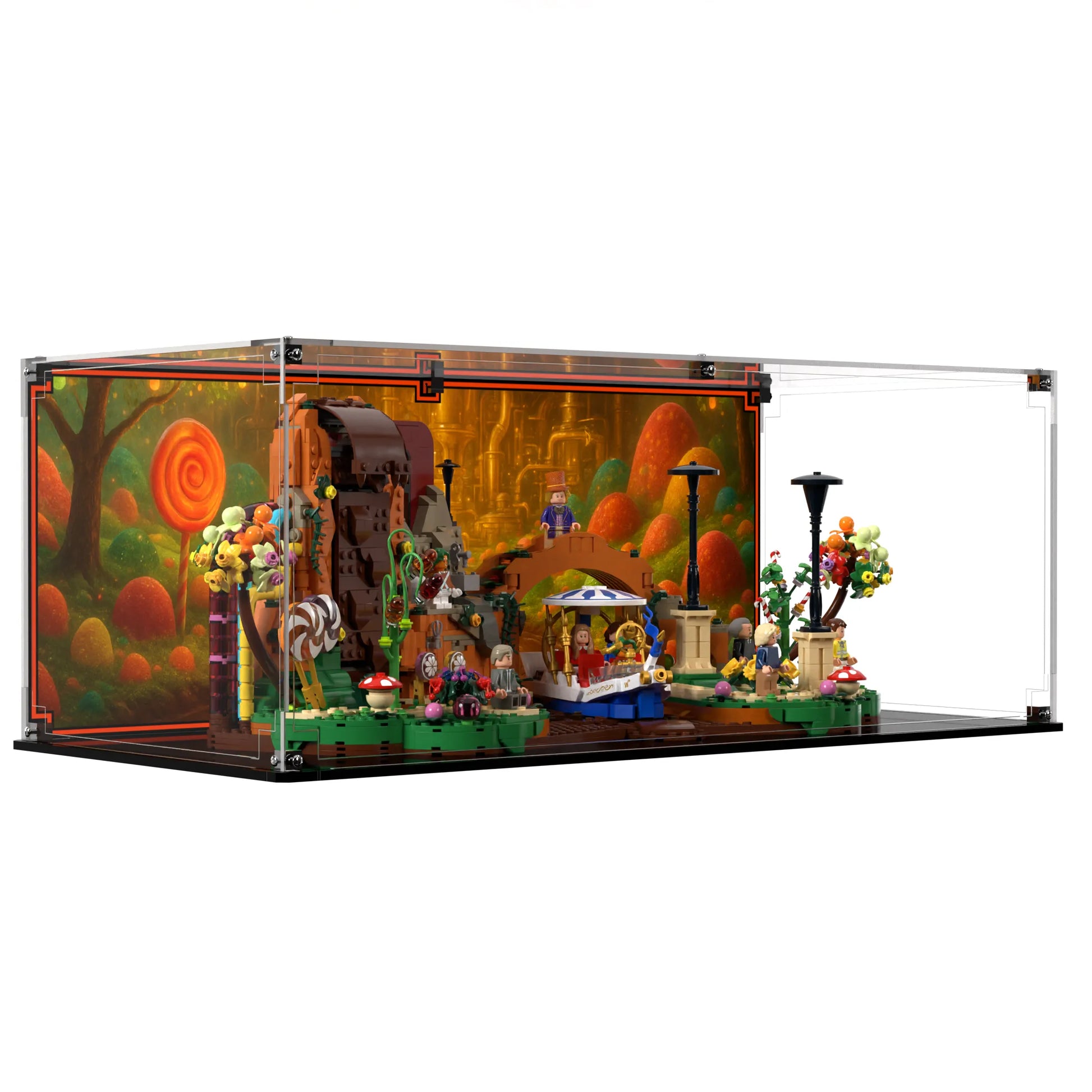 Display Case For LEGO Ideas Willy Wonka & The Chocolate Factory 21360
