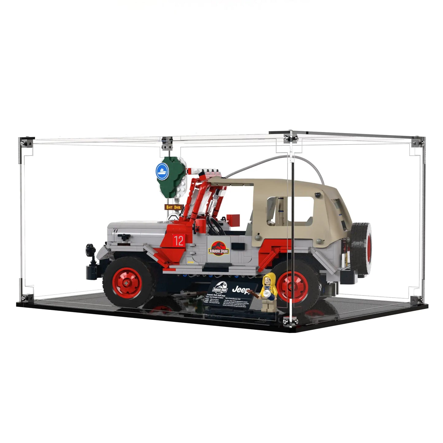 Display Case For LEGO Jurassic Park Jeep Wrangler 77984