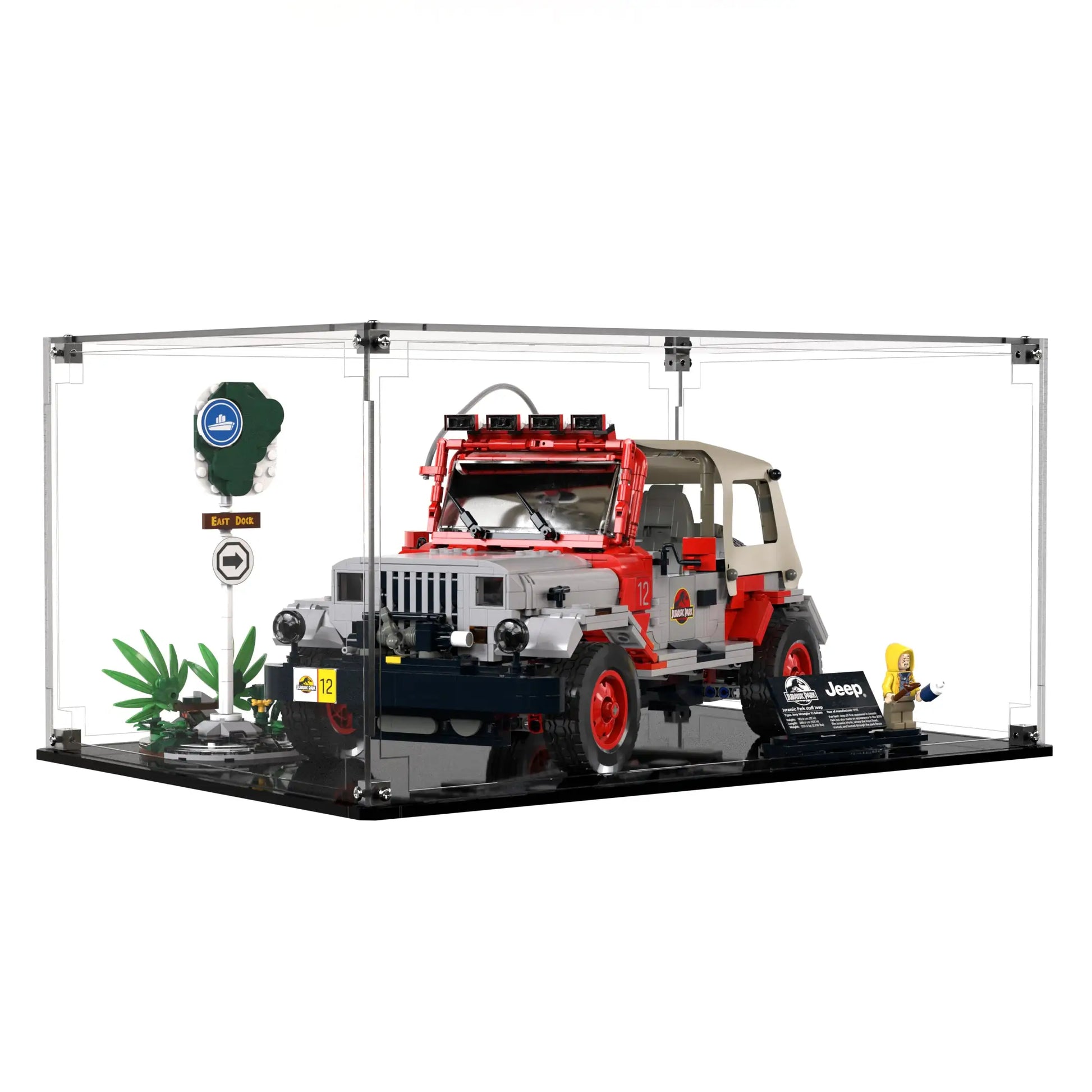 Display Case For LEGO Jurassic Park Jeep Wrangler 77984