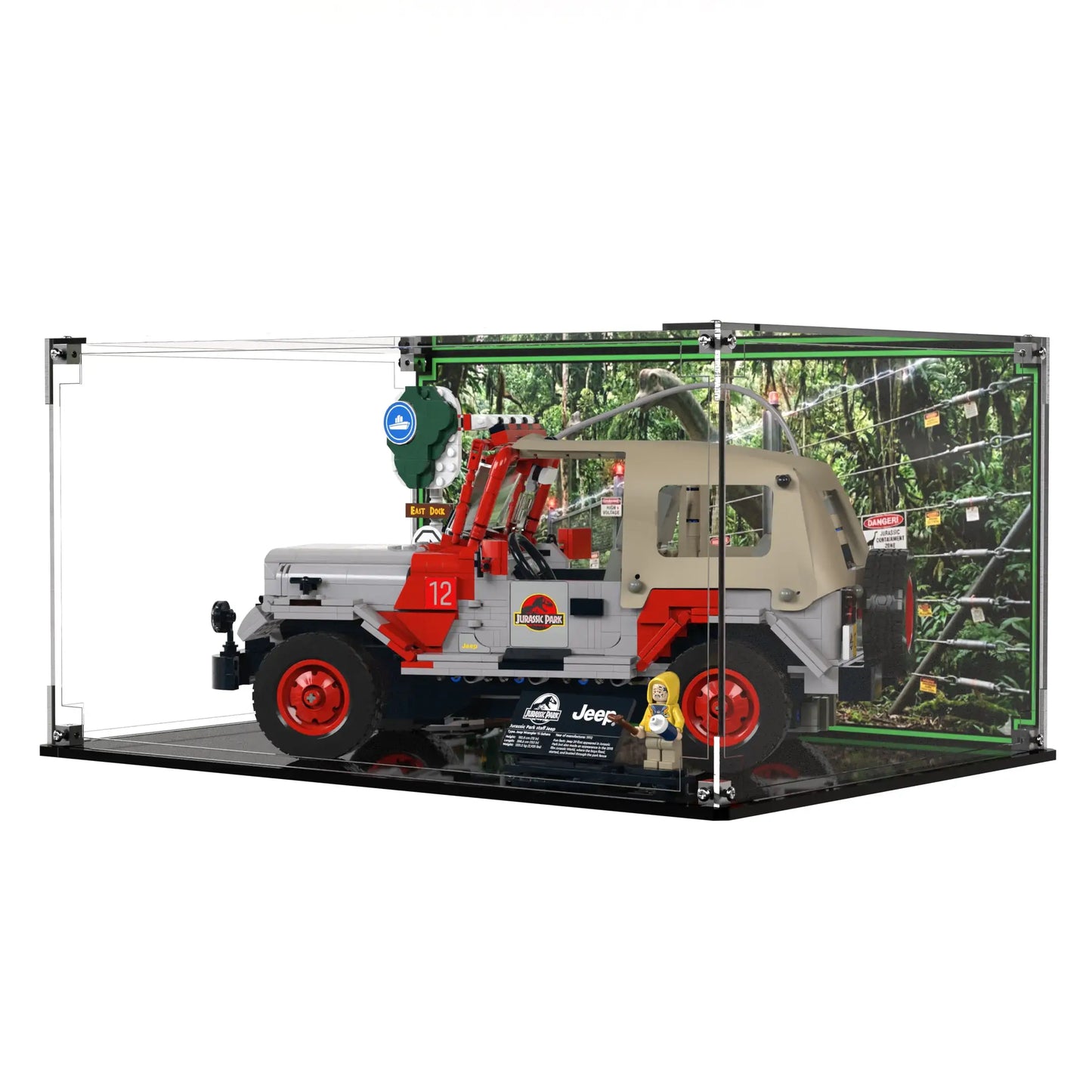 Display Case For LEGO Jurassic Park Jeep Wrangler 77984