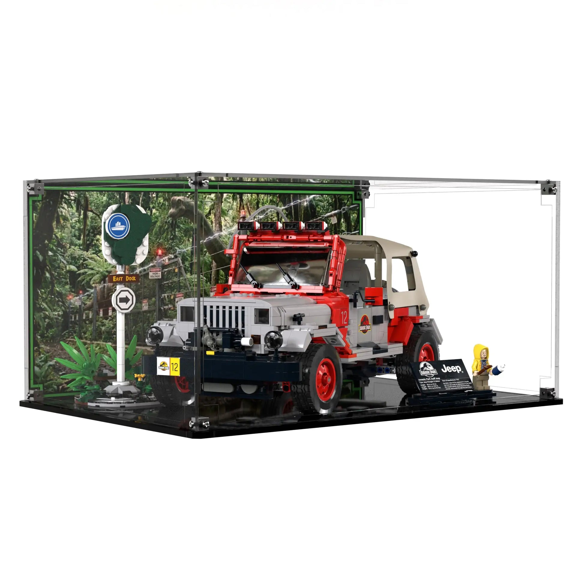Display Case For LEGO Jurassic Park Jeep Wrangler 77984