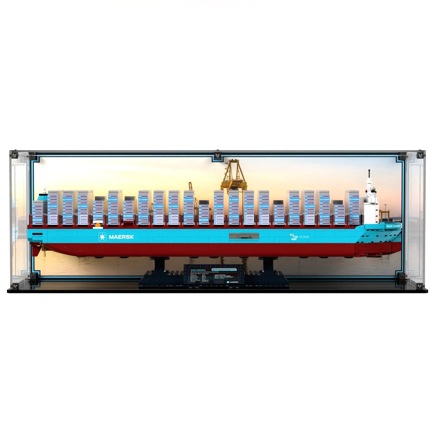Display Case For LEGO Maersk Dual-fuel Container Vessel 40955