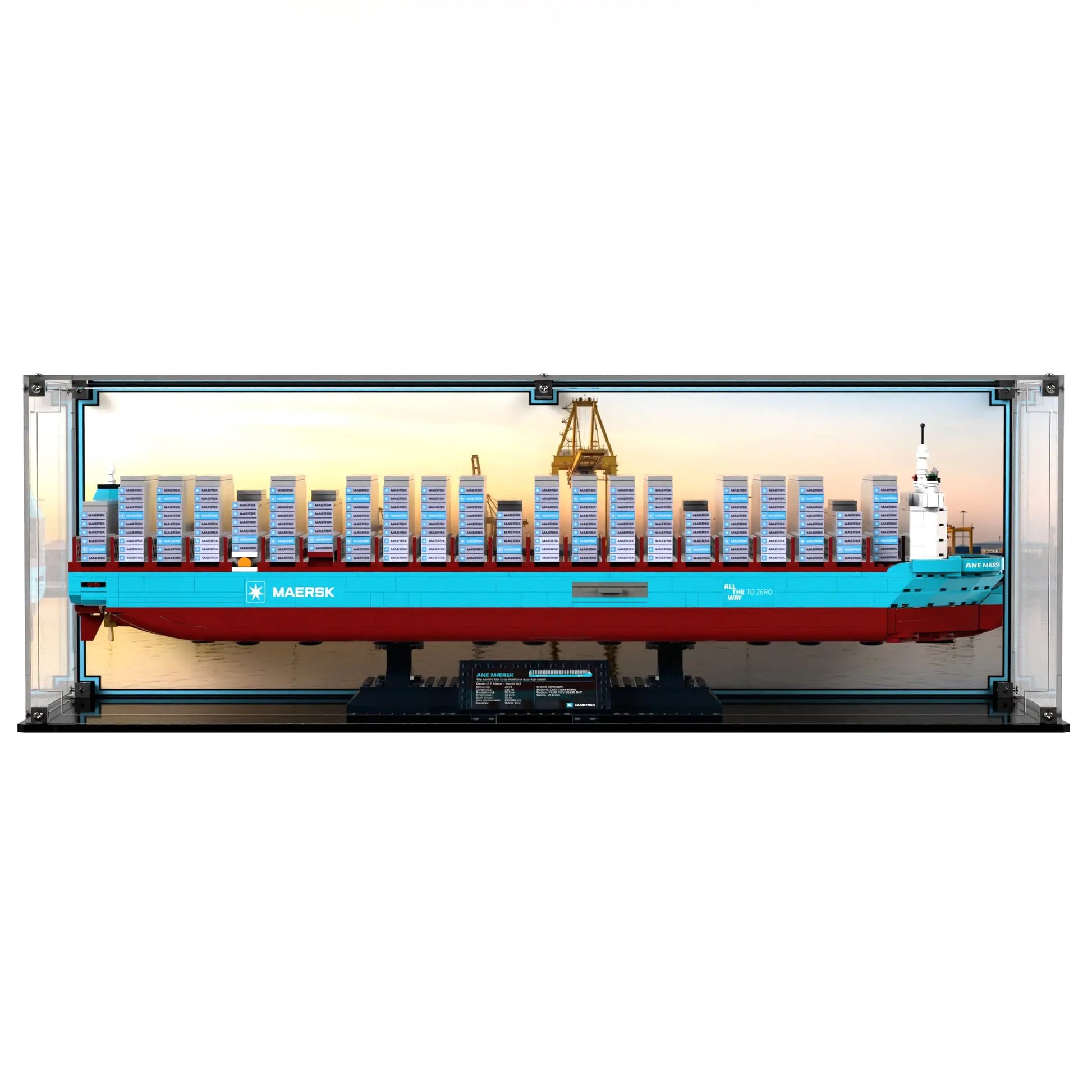 Display Case For LEGO Maersk Dual-fuel Container Vessel 40955