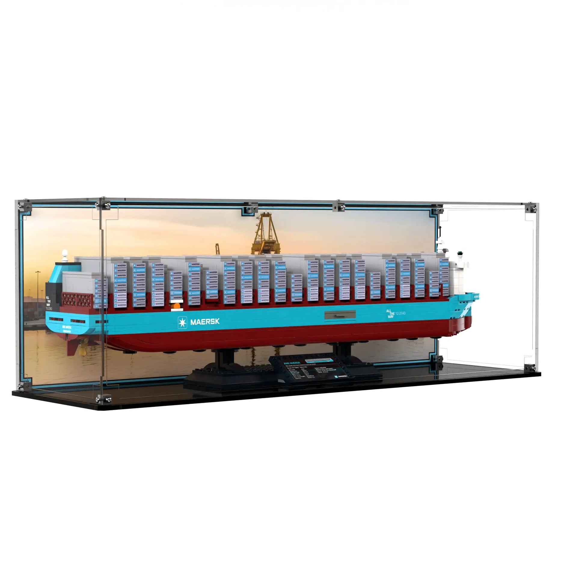 Display Case For LEGO Maersk Dual-fuel Container Vessel 40955