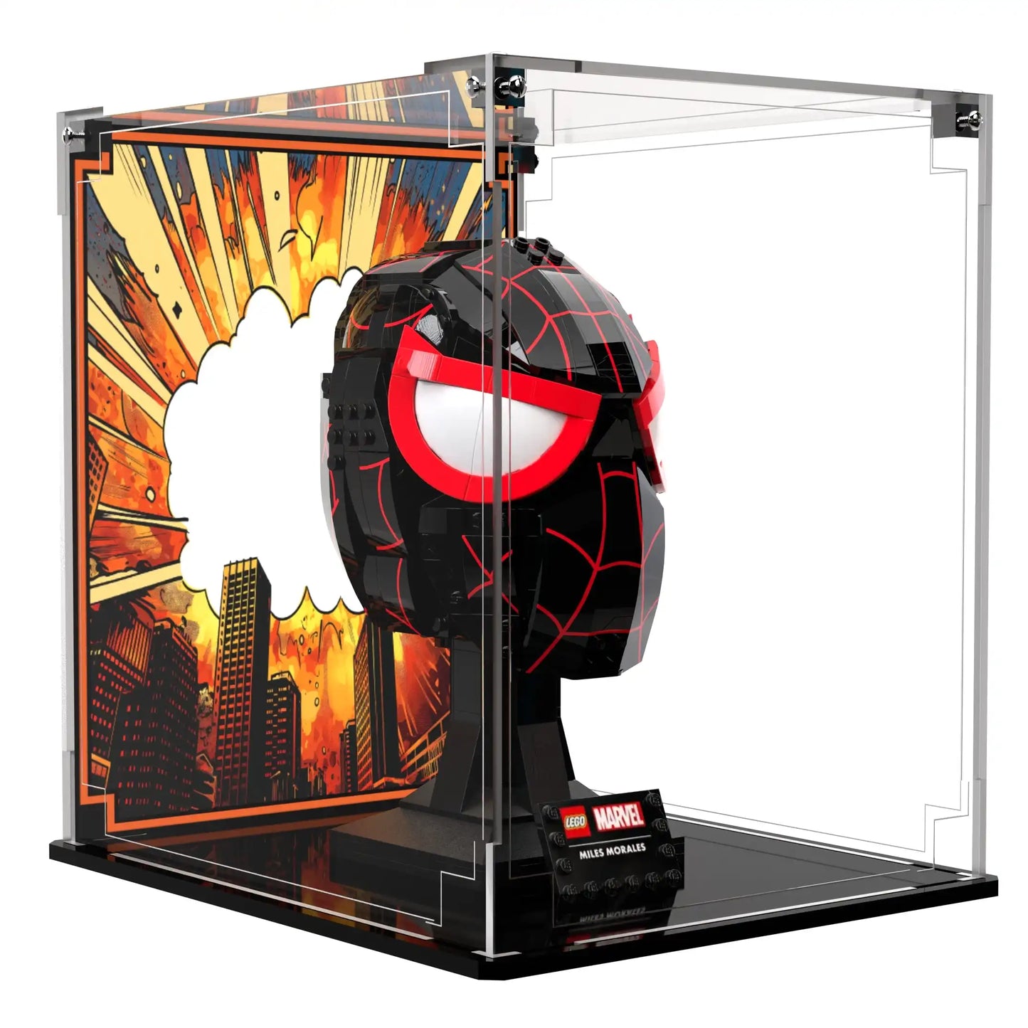 Display Case For LEGO Marvel Miles Morales' Mask 76329