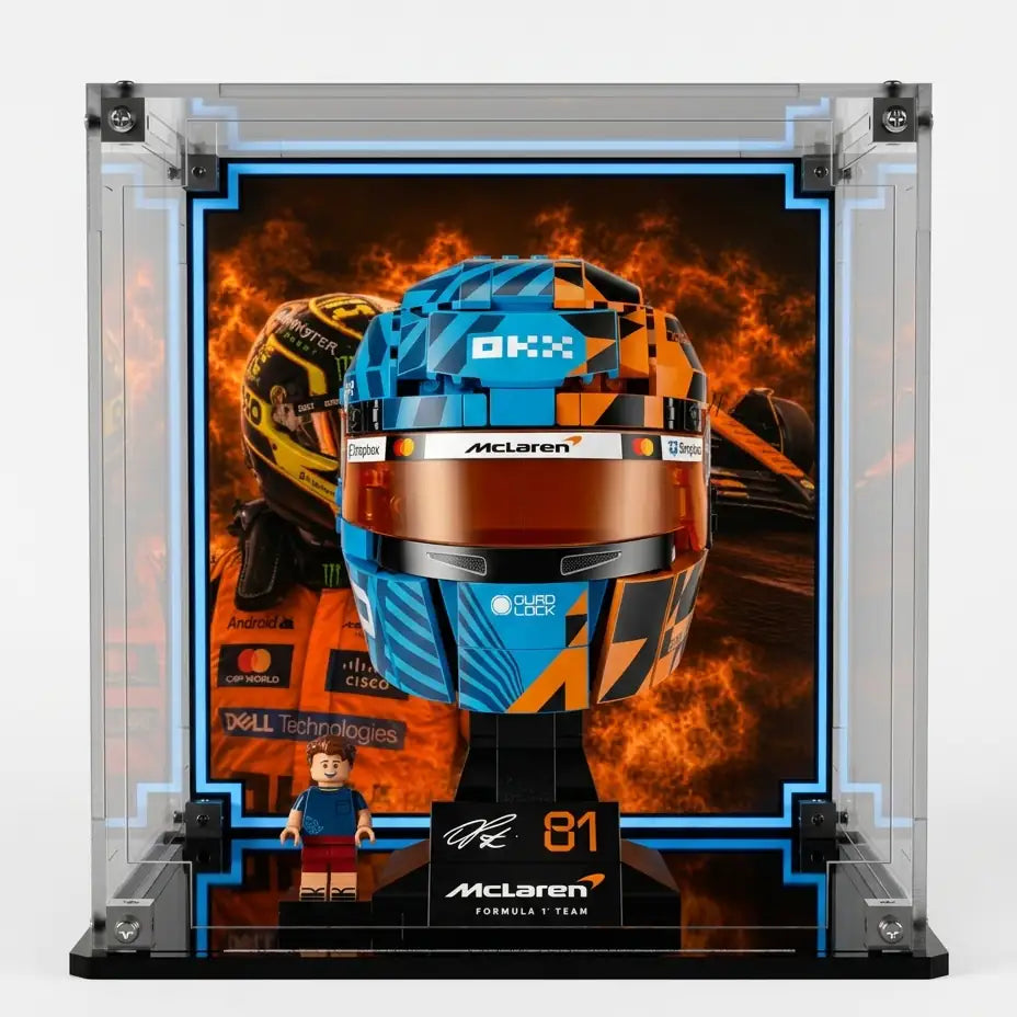 Display Case For LEGO Mclaren Mastercard F1 Team Oscar Piastri Helmet 43017