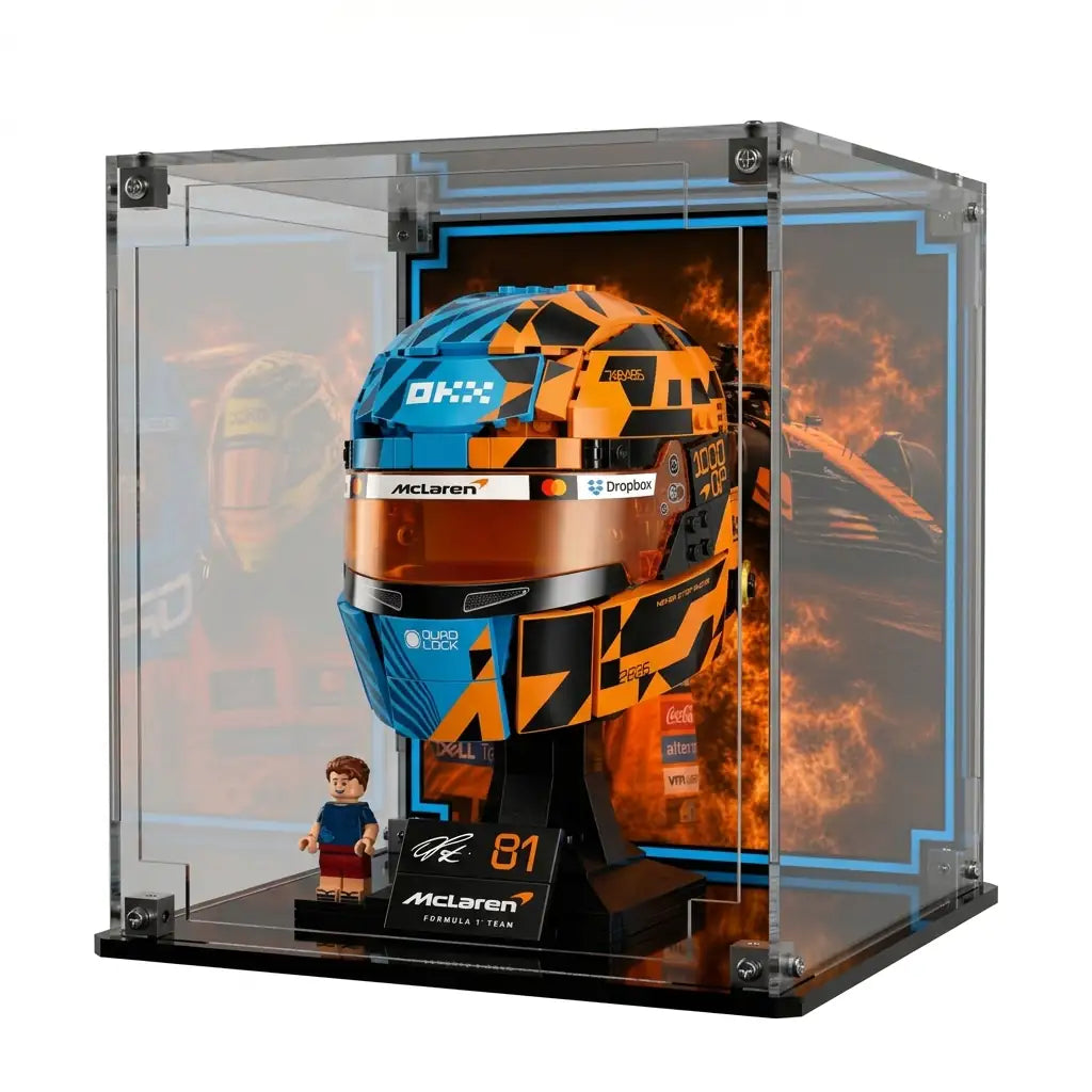 Display Case For LEGO Mclaren Mastercard F1 Team Oscar Piastri Helmet 43017