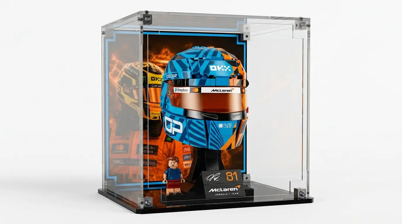 Display Case For LEGO Mclaren Mastercard F1 Team Oscar Piastri Helmet 43017