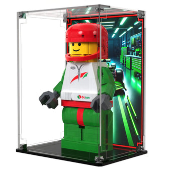 Display Case For LEGO® Minifigures Up-Scaled Racing Driver Minifigure 40819