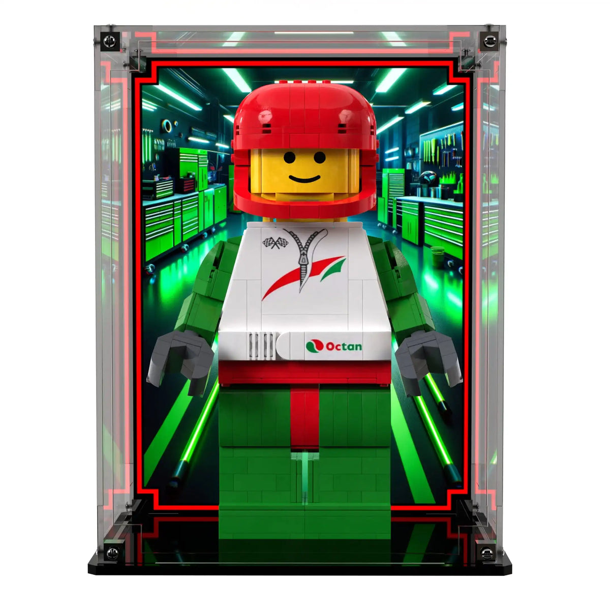 Display Case For LEGO® Minifigures Up-Scaled Racing Driver Minifigure 40819