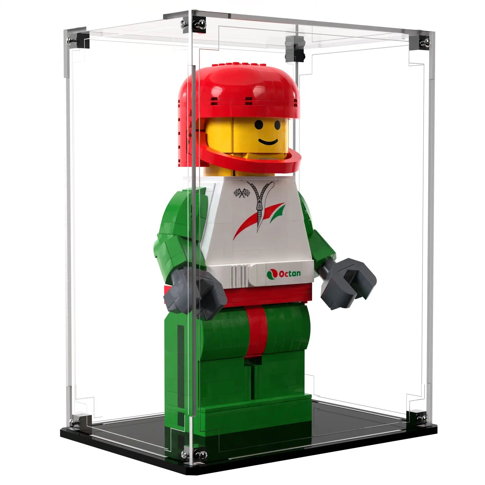 Display Case For LEGO® Minifigures Up-Scaled Racing Driver Minifigure 40819
