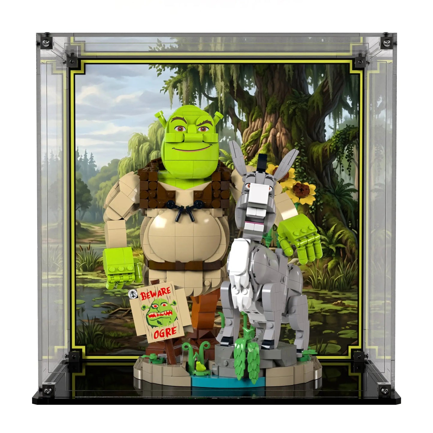 Display Case For LEGO Shrek, Donkey & Puss In Boots 72423