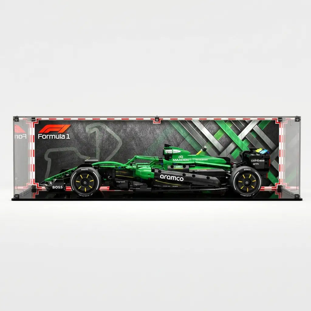 Display Case For LEGO Technics Aston Martin Aramco Amr25 F1 Car 42240