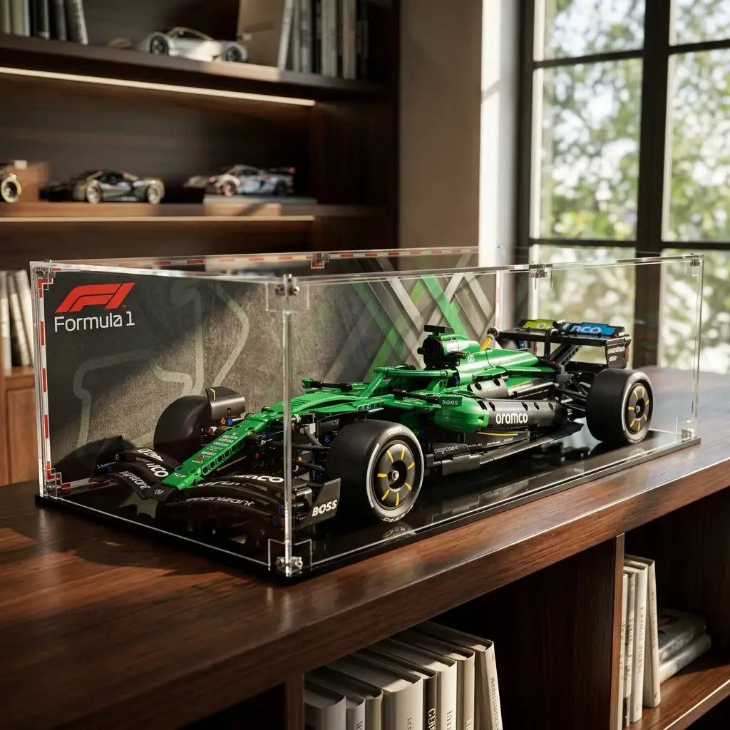 Display Case For LEGO Technics Aston Martin Aramco Amr25 F1 Car 42240