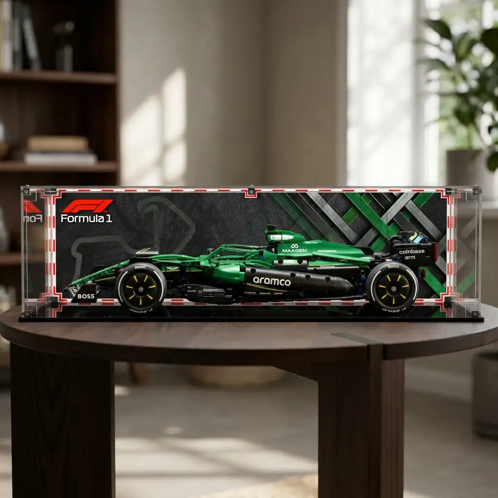 Display Case For LEGO Technics Aston Martin Aramco Amr25 F1 Car 42240