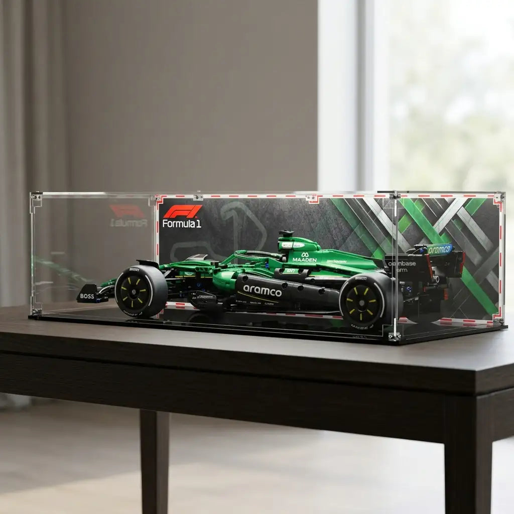 Display Case For LEGO Technics Aston Martin Aramco Amr25 F1 Car 42240