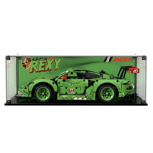 Display Case For LEGO Technics Porsche 911 Gt3 R Rexy Ao Racing Car 42224