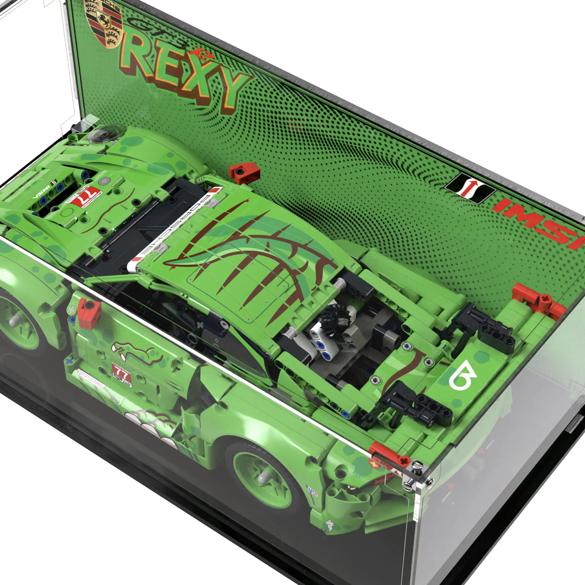 42224c LEGO (42224) Porsche 911 GT3 R REXY AO Racing Car - Display Case