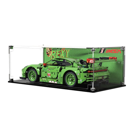 Display Case For LEGO Technics Porsche 911 Gt3 R Rexy Ao Racing Car 42224