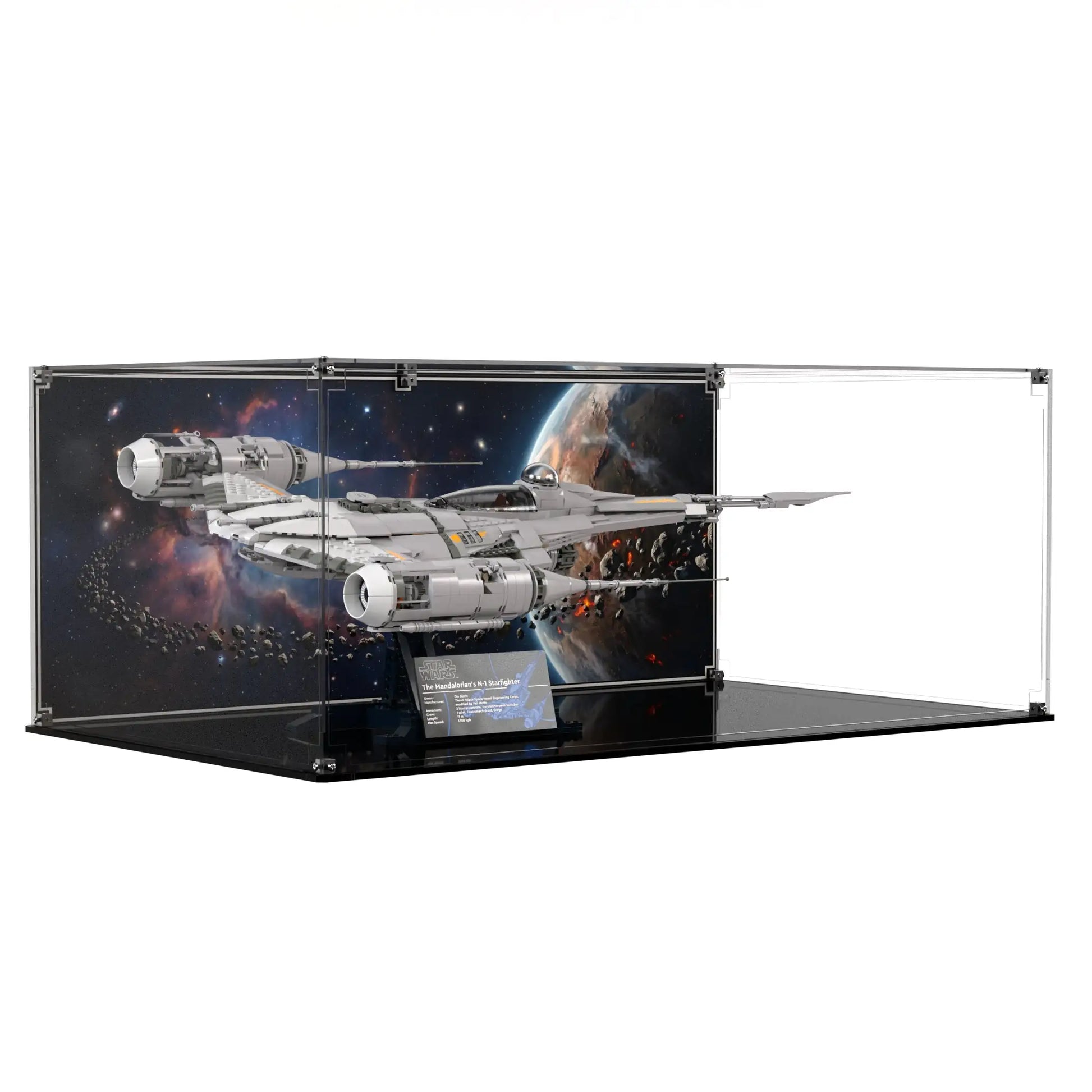 Display Case For LEGO The Mandalorian's N-1 Starfighter 75442