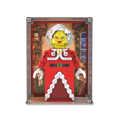 Display Case For LEGO Up-scaled Mrs. Claus Minifigure 40875