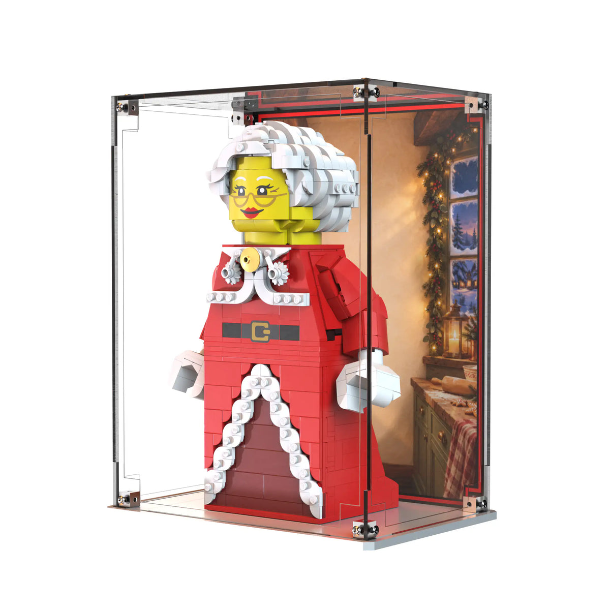 Display Case For LEGO Up-scaled Mrs. Claus Minifigure 40875