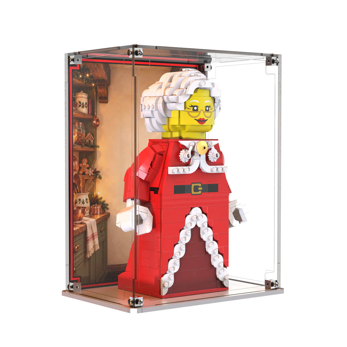 Display Case For LEGO Up-scaled Mrs. Claus Minifigure 40875