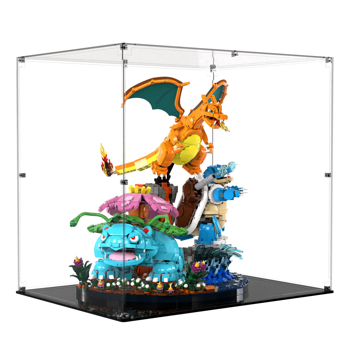 Display Case For LEGO Venusaur, Charizard And Blastoise 72153