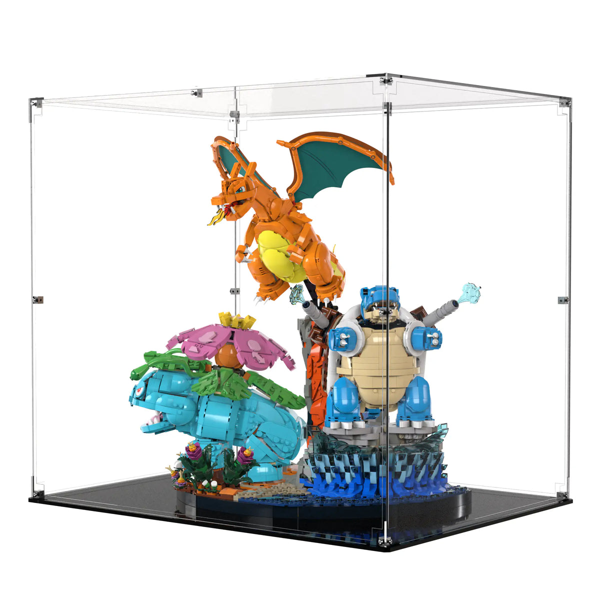 Display Case For LEGO Venusaur, Charizard And Blastoise 72153