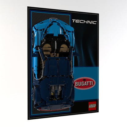 Wall Display Panel For LEGO® Technic Bugatti Chiron 42083