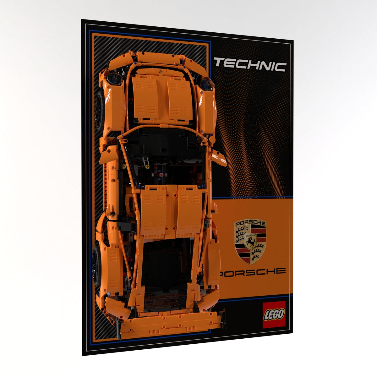 Wall Display Panel For LEGO® Technic Porsche 911 GT3 RS 42056