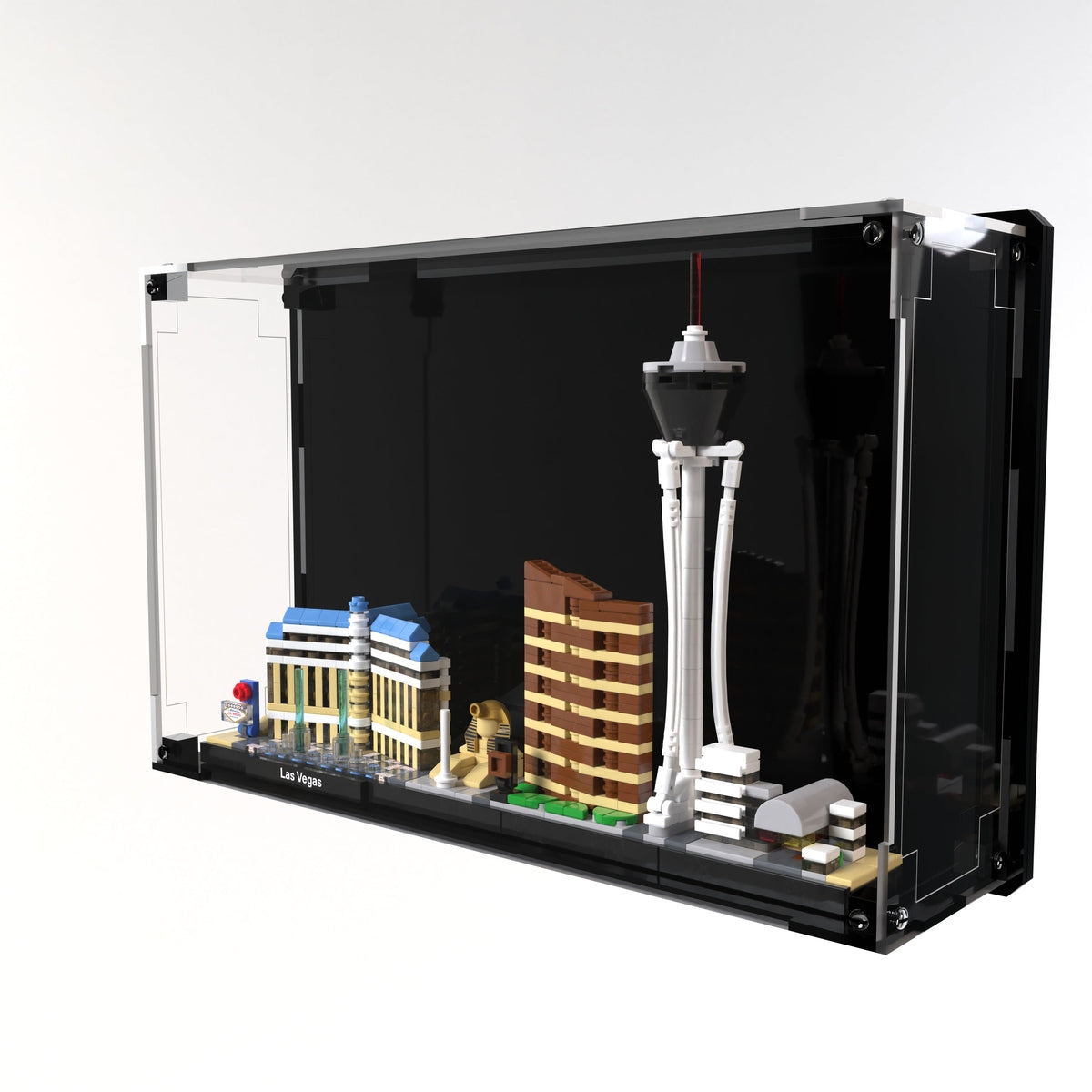 Wall Mounted Display Case For LEGO® Architecture Las Vegas 21047