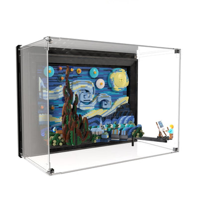 Wall Mounted Display Case For LEGO® Ideas Vincent van Gogh - The Starry Night 21333