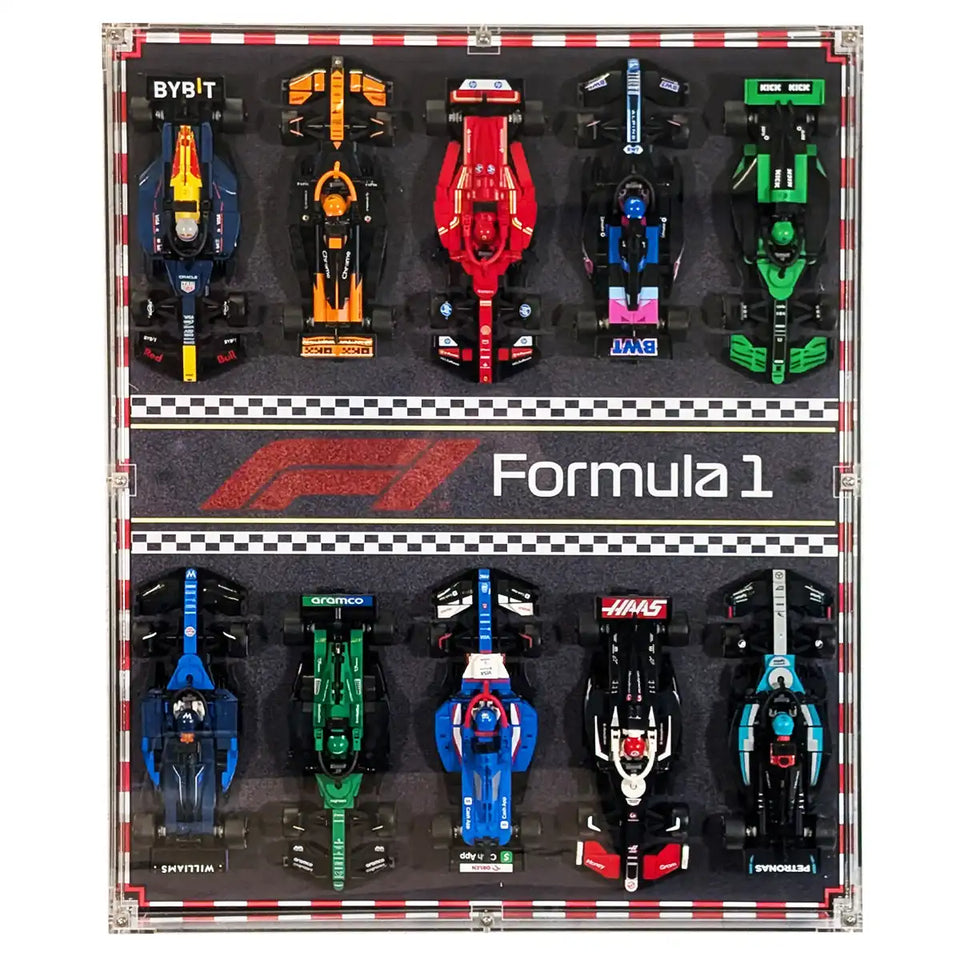 Wall Display Case For LEGO F1 Speed Champions Formula 1 Collection