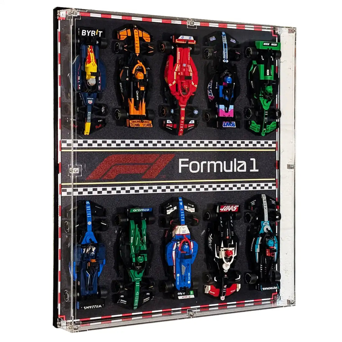 Wall Display Case For LEGO F1 Speed Champions Formula 1 Collection