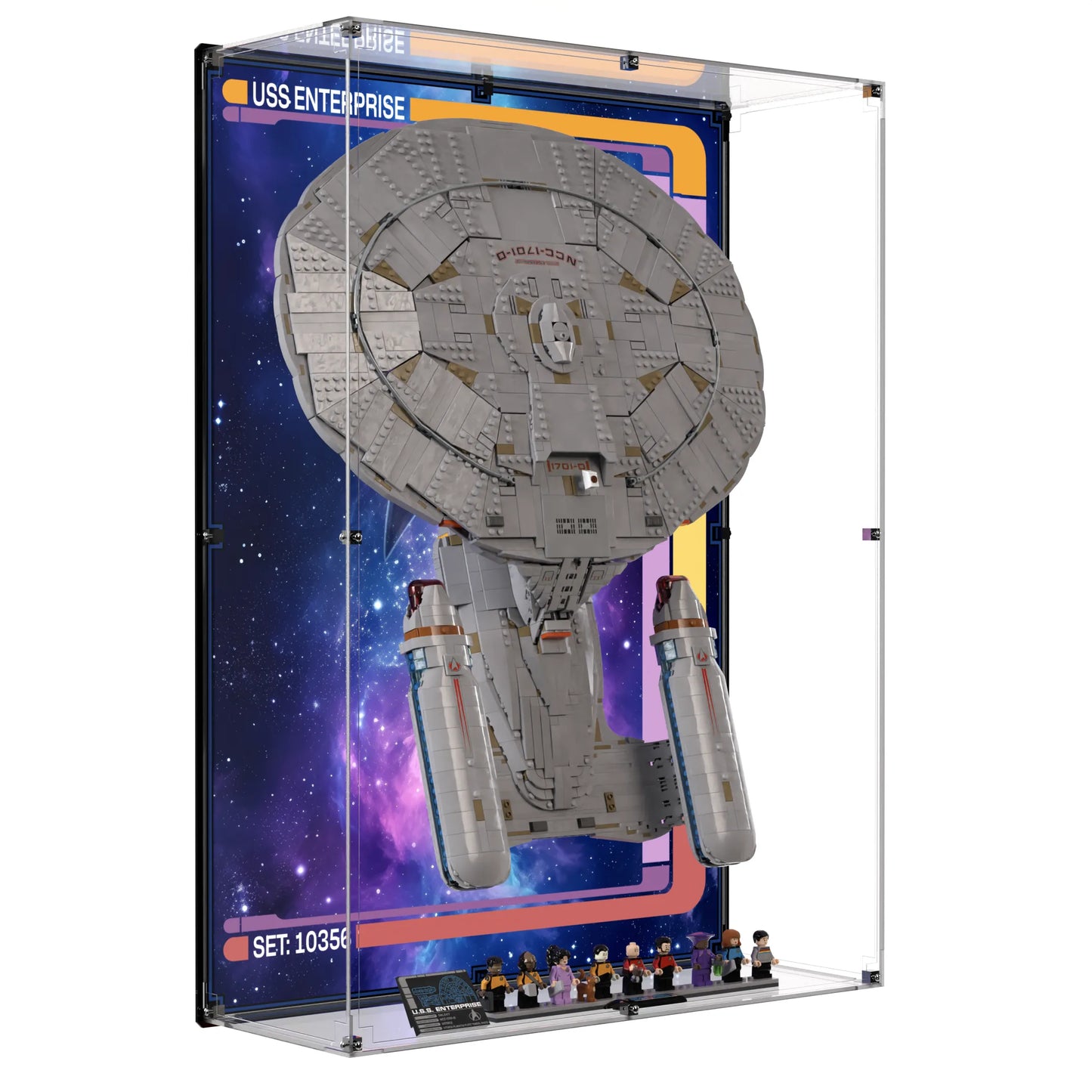 Wall Display Case For LEGO Icons Star Trek: U.S.S. Enterprise NCC-1701-D 10356