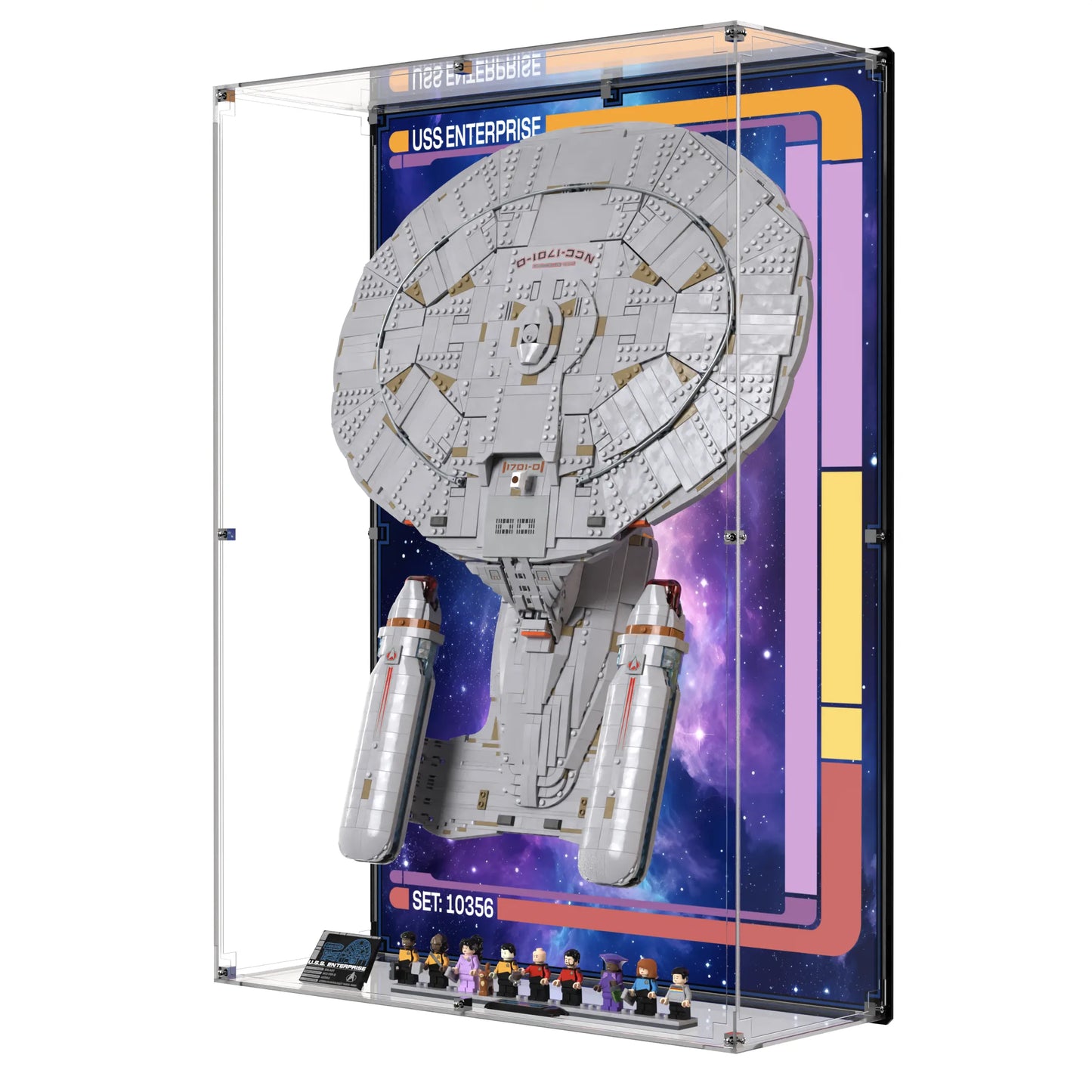 Wall Display Case For LEGO Icons Star Trek: U.S.S. Enterprise NCC-1701-D 10356