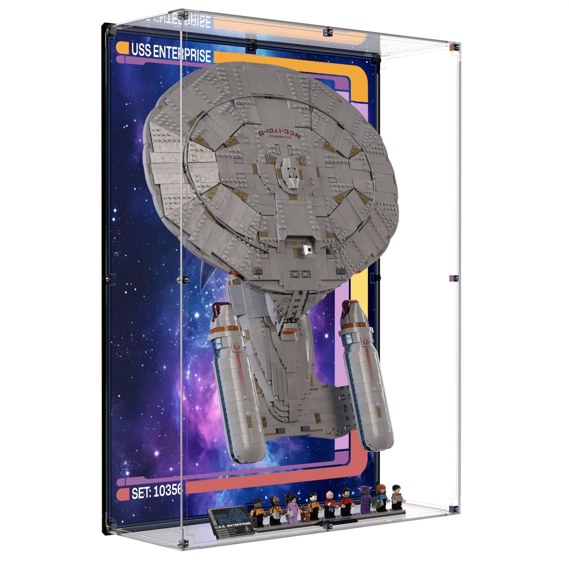 Wall Display Case For LEGO Icons Star Trek: U.S.S. Enterprise NCC-1701-D 10356