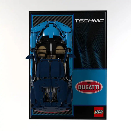 Wall Display Panel For LEGO Bugatti Chiron 42083